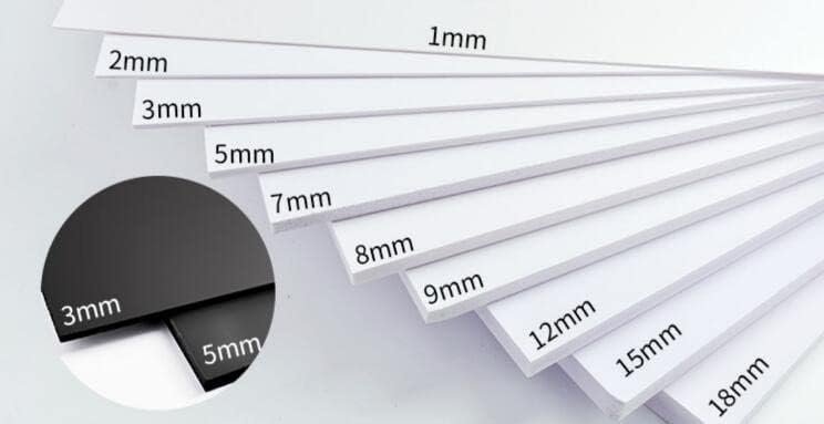 5шт 300x400 мм Лист PVC Плоча Бял / черен Дунапрен Лист Стиропор САМ Материал за производството на модели на