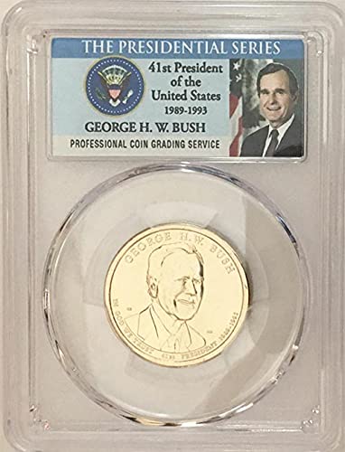 2020 г. P Позиция B $ 1 BU Президентски долар на Джордж Буш - Старши MS 65 президентската марка PCGS
