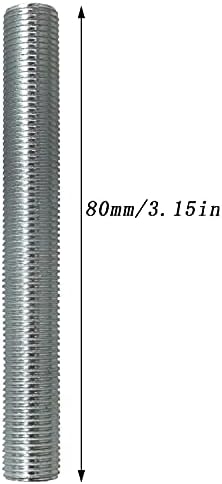 Зърното на Тръби Лампи Mutai 5PCS Резба M10 80 мм Цялата Резба Поцинковани Сребърни Кухи Лампи Ремонт на Част