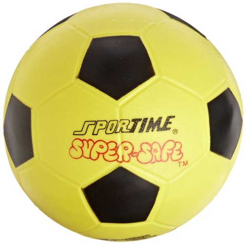 Сверхбезопасный футболна топка Sportime, 8 см, Жълто-черно - 009554