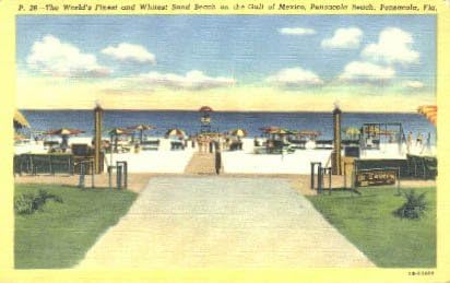 Пощенска картичка с плажа Пенсакола, Флорида