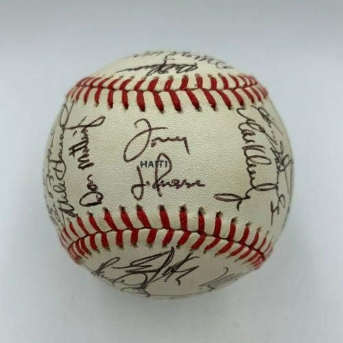 1989 Мач на звездите Бейзбол С автограф Кърби Пакетта Cal Рипкена Нолан Райън JSA COA - Бейзболни топки с автографи