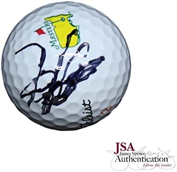 Топката за голф с логото на Augusta Masters с Автограф от Хидеки Мацуямы Рядко! Jsa Coa - Топки за голф с Автограф
