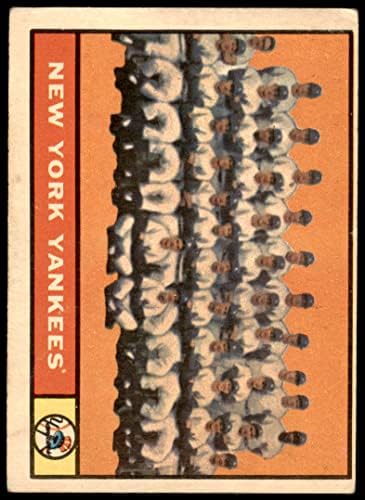1961 Topps 228 Екипът на Янкис Ню Йорк Янкис (бейзболна картичка) VG йорк Янкис