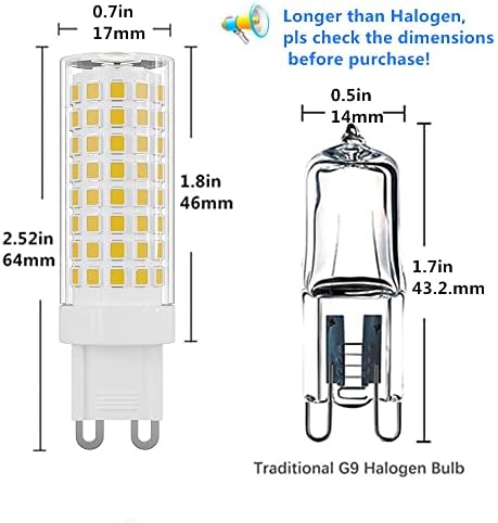 Led лампа Tenfeelit G9 с регулируема яркост - Крушка G9 с керамично двухконтактным основание 7 W 3000 К, Топло