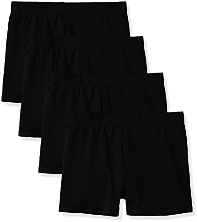 Акробатични къси панталони за момичета Cyndeelee, Памучни Стрейчевые шорти за игри, 4 опаковки (Размер 6-14)