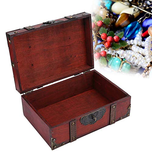 В сандъка със Съкровища, Стари Дървени Кутии за Декоративна Кутия с Ключалка и Ключ Дървена Кутия за Подаръци