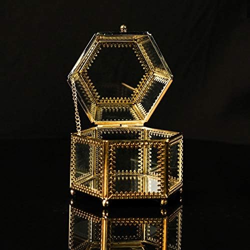 Кутии За бижута, Кутии за Бижута Стъклен Златен Органайзер За Бижута В Скандинавски Стил Ретро Пръстен, Обеци,