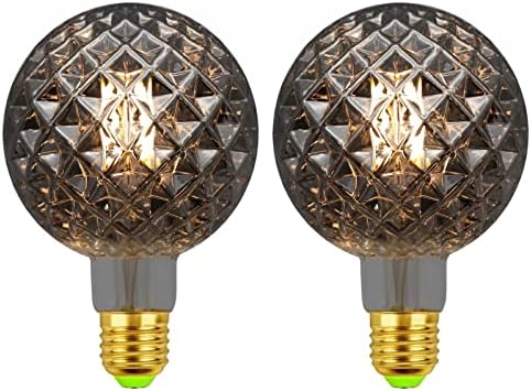Lxcom Lighting G95/G30 Декоративна Лампа Едисон 4 W, Глобус, Лампи 40 W, Еквивалент на Формата на Ананас, Топъл