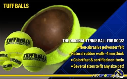 PetSport САЩ Топки От Туфа на Топка за Тенис Играчка За Кучета