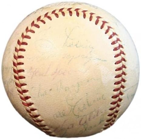 Джаки Робинсън 1955 Отборът на Бруклин Доджърс е Подписан на 26 бейзбол Автографи JSA - Бейзболни топки с автографи