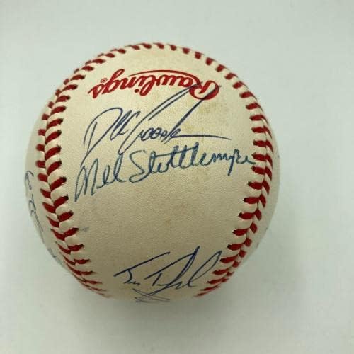 1986 Отбор на Шампионите от Световна серия Ню Йорк Метс подписа W. S. Baseball JSA COA - Бейзболни топки с автографи