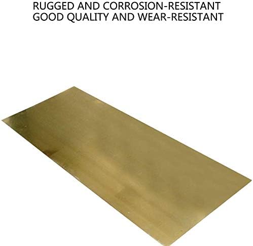 Латунная плоча HAOKTSB Месинг лист, суровини, за обработка на метали, 0,8x200x300 мм, с фолио от чиста мед 1x100x100
