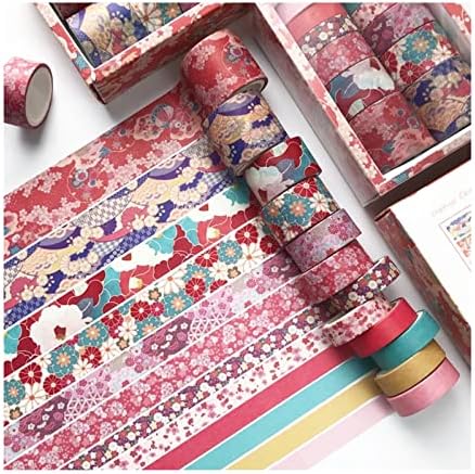 Набор от изолент bnwent 12 Ролки в Розово стил Васи, Японската Залепваща лента за Албуми, на Списание, на Проектант,
