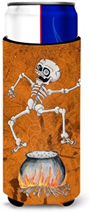 Caroline's Treasures SB3013MUK Скелет, Выпрыгивающий от Котел на Вещици, Ултра-Обнималка за Хелоуин за тънки