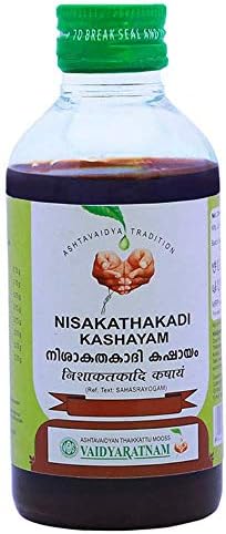 Вайдьяратнам Нисакатхакади Кашаям 200 МЛ (опаковка от 2 броя), Аюрведа билкови продукти, биологични продукти