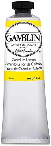 Масло Gamblin Cadmium Lemon Artist Oil 37 мл, 1,25 течни унции (1 опаковка)