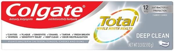 Паста за зъби Colgate Total, Дълбоко почистване и 3,3 унции - 1 порция