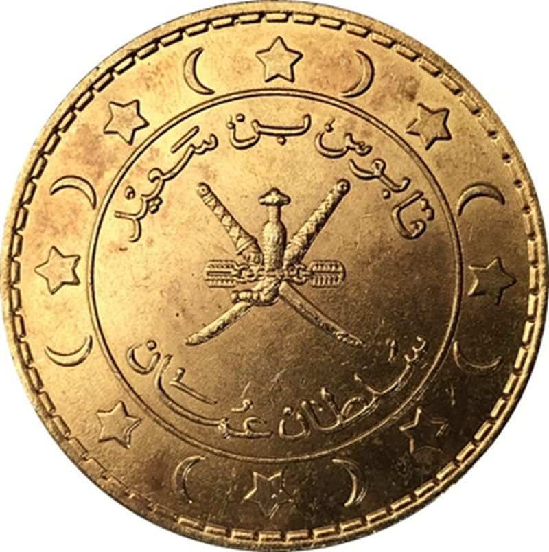 QINGFENG 38,74 ММ Чиста Медна Златна Монета Стара Сребърна Доларова Монета Събиране на монети Оман