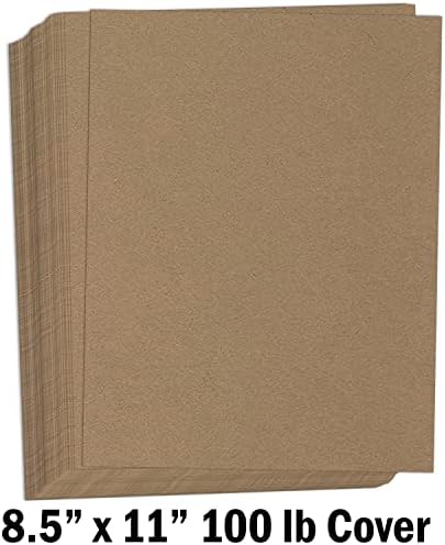 Хартия за албуми от крафт картон Hamilco Brown с Дебелина 8,5x11 инча, Празна Книга за картички, Плътна корица