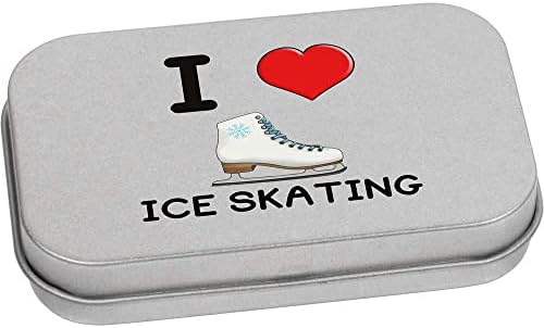 Метална Лидице кутия за съхранение на Azeeda 80mm I Love Ice Skating loops (TT00186954)