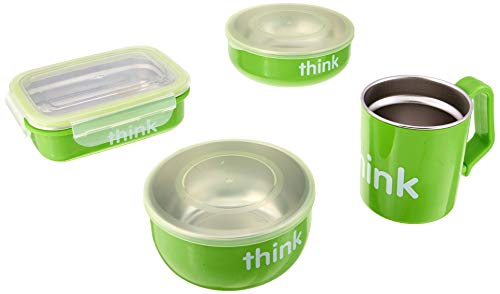 Пълен комплект за хранене, която не съдържа бисфенол А, светло зелено thinkbaby 1 Kit