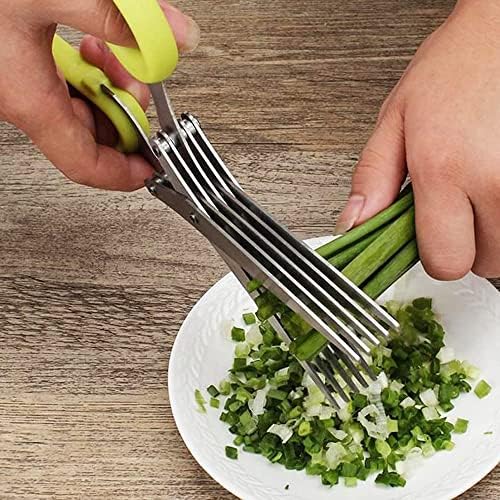 Ножици за смесване и нарязване на салата и ножици за трева с 5 остриета