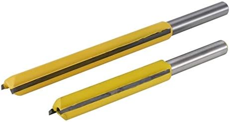 Набор от тренировки, за части XMEIFEI 1бр 1/4(6,35 мм) Джолан директен ножове Вълни Обрезной Бита за Дървообработване Шаблон Ножове Шаблон Слот за Дълги тренировки (Размер: