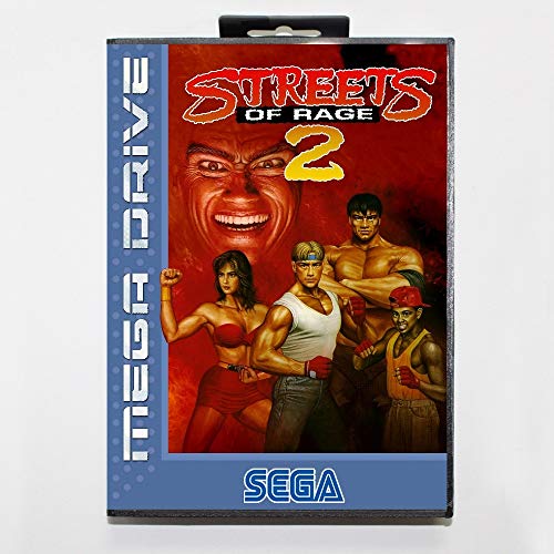 ROMGame Streets Of Rage 2 Е 16 Битова Детска карта на Sega Md С търговия на Дребно Кутия За Sega Mega Drive