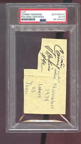Баскетболно филе Кони Хоукинс с Автограф Autograph Auto PSA PSA/DNA COA - Баскетболни Топки с Автограф