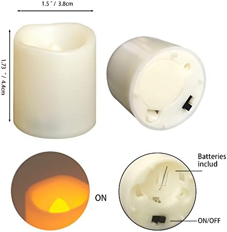24 Опаковки Беспламенных Чаени Лампи с Таймер, Издръжливи Led Свещ с Обетом на Батерии, Проблясват Електрически