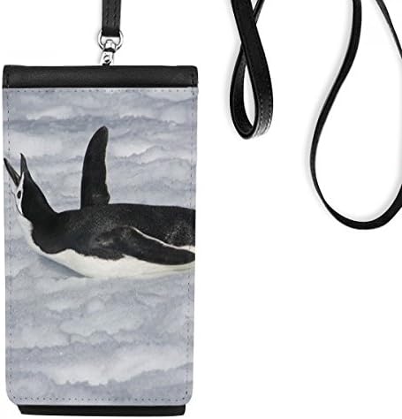 Водата На Черно Антарктически Пингвин Изображение На Телефона, Портфейла В Чантата Си Виси Мобилен Чанта Черен Джоба