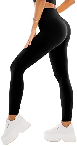 Дамски Гамаши SINOPHANT с висока талия - по цялата Дължина и Мазни Меки панталони за Йога Capri за спортни тренировки
