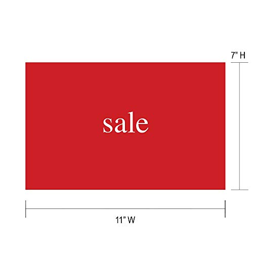 Търговска табела NAHANCO CD711S5 за дисплеи, Разпродажба, 7 x 11W, червен, с бяла с шрифт, печат с малки букви