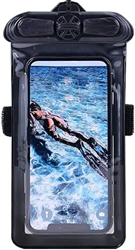 Калъф за телефон Vaxson Черно, Съвместим с водоустойчив калъф Panasonic Eluga Ray 550 Dry Bag [Без защитно фолио