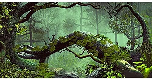 AWERT 30x12 инча Мъгла Гора на Фона на Терариума Камък Зелено Дърво на Фон на околната Среда на Тропически Влечуги