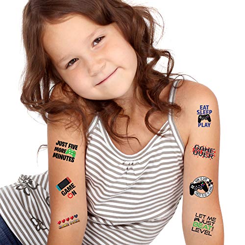 Временни татуировки за игри FashionTats | Опаковка от 36 броя | ПРОИЗВЕДЕНО В САЩ | Безопасно за кожата / Аксесоари за партита и сувенири | Подвижни