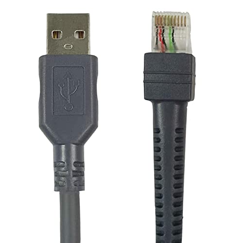 USB кабел SOTESIN за баркод скенер Symbol Zebra Motorola, кабел USB, RJ-45, CBA-U01-S07ZAR LS2208-SR DS2208