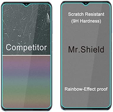 Mr.Shield [Комплект от 3 позиции] е Предназначен за ZTE Blade A72 5G [Не 4G] / ZTE Voyage 30 [Закалено стъкло] [Японското стъкло твърдост 9H] Защитно фолио за екрана с доживотна заместител