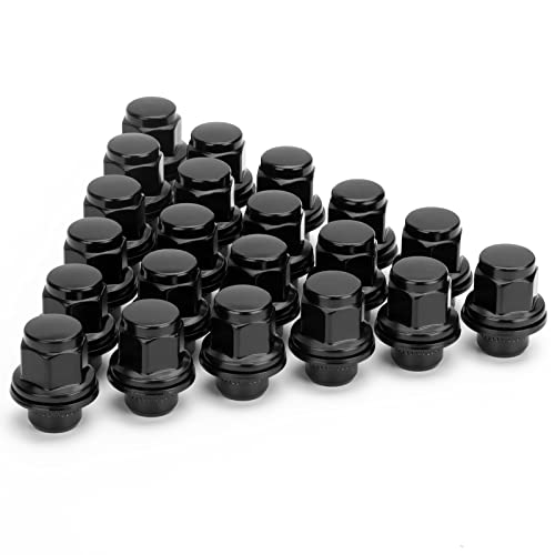 Гайки за джанти накрайници M12x1,5 OEM, 20 бр., черни, 12 mm x 1,5, Фабрика Черни гайки за седалки Mag с от