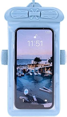 Калъф за телефон Vaxson, Съвместим с водоустойчив калъф BLU R2 Plus Dry Bag [Без защитно фолио за екрана] Син