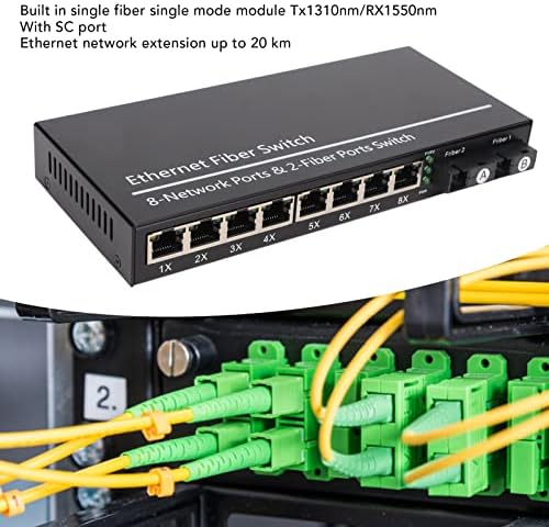 Оптичен комутатор DAUERHAFT Tx1310nm RX1550nm Ethernet, Мултимедиен Комутатор Ethernet, Fiber, 2 Оптични порта,