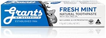 Натурална паста за зъби 3X Grants of Australia Fresh Mint с масло от чаено дърво 110 г, Подходящ за Чувствителни