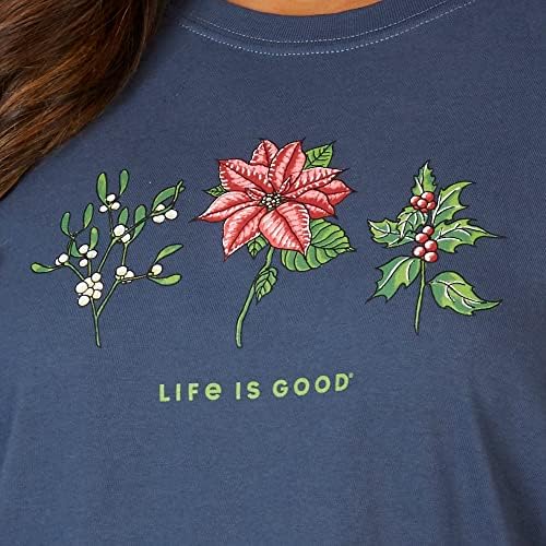 Тениска Life is Good Holiday Flowers с дълъг ръкав Crusher™