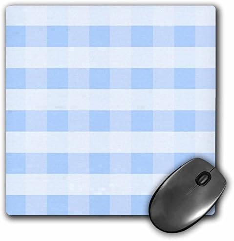 Подложка за мишка 3dRose LLC с размери 8 X 8 X 0,25 инча в бяло-синята клетка (mp_24746_1)