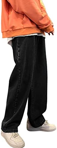 Мъжки Деминовые Панталони Мъжки Ежедневни Мода Плюс Размера На Свободни Дънки С Еластична Гумена Лента На Талията