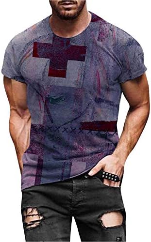 Мъжки Новост, Тениска с Къс Ръкав Jesus Cross Faith, Ежедневна Спортна Тениска, Блуза с Графичен Модел на Християнски