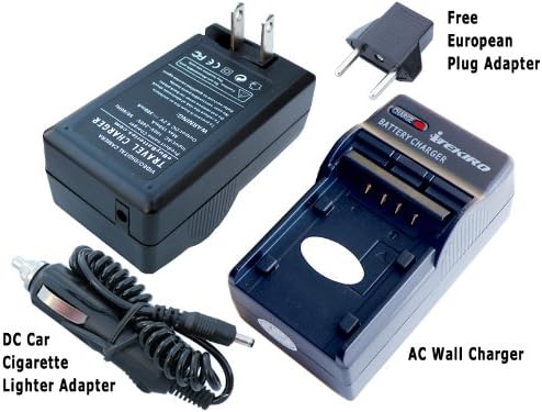 iTEKIRO AC Стенно Зарядно за Кола dc Комплект за Pasonic CGR-S602E/1B + iTEKIRO 10-в-1 USB Кабел За зареждане