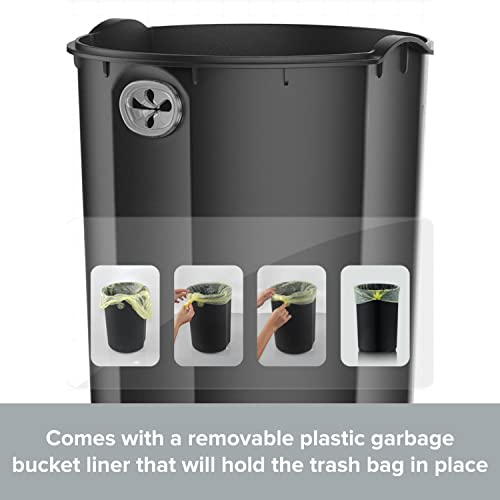 Ретро Кошчето за боклук с капак - Стъпално кофа за боклук с обем 5 л / 1,3 литра с меко затварящ се капак -