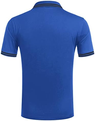 Мъжка спортна Риза с къси ръкави COOFANDY за голф, Тениска с къс ръкав и яка, Ежедневни Мъжки ризи Поло (Небето-Синьо,